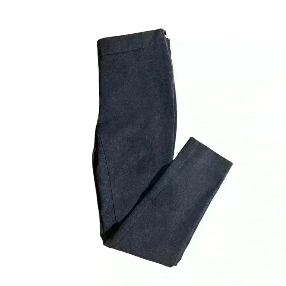 Ann Taylor Grey Side-Zip Skinny Pants Petite 00